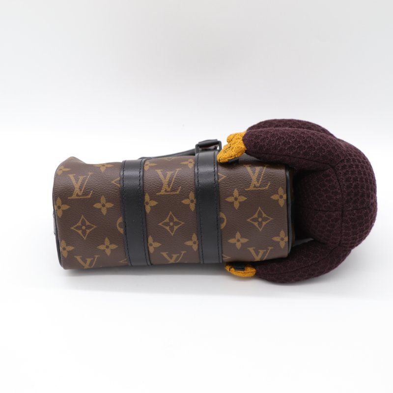 （專櫃 10 萬♥️限量款）Louis Vuitton 路易威登 Monogram 棕色 Keepall  Mini 猴子娃娃 圓筒包 斜挎包 手提包-9
