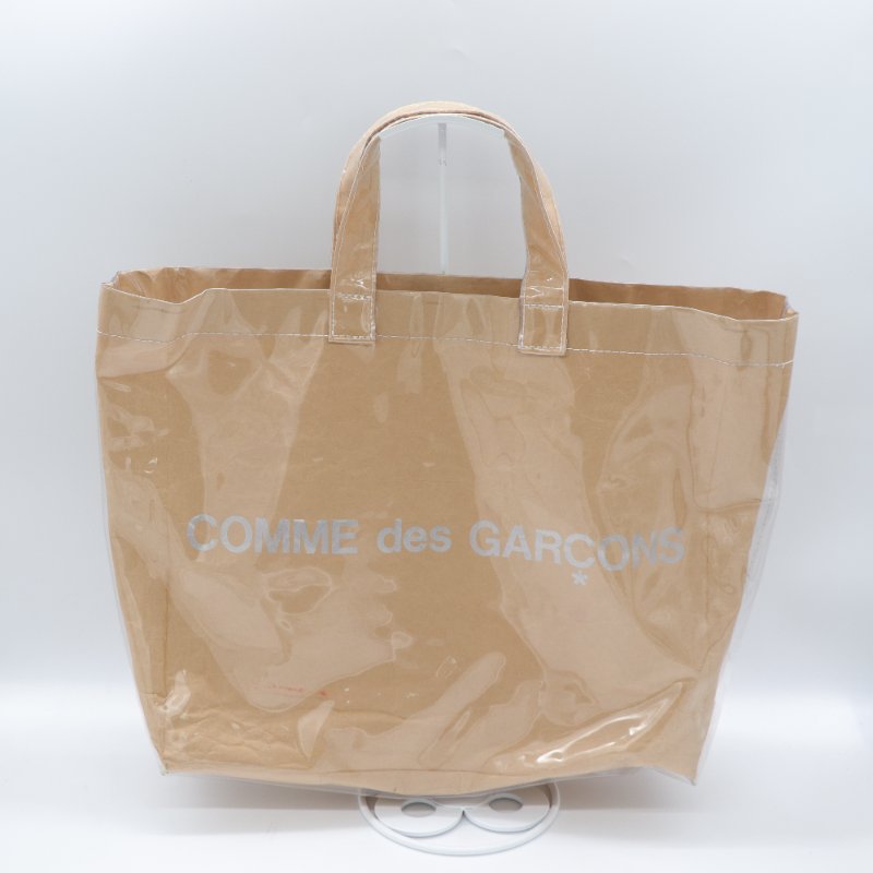 COMME des GARCONS PVC 牛皮 紙袋 托特包 單肩包-5