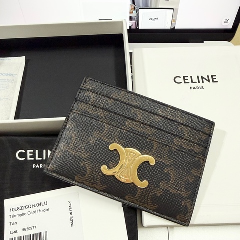 CELINE TRIOMPHE標誌印花卡夾 10L832CQH.04LU
