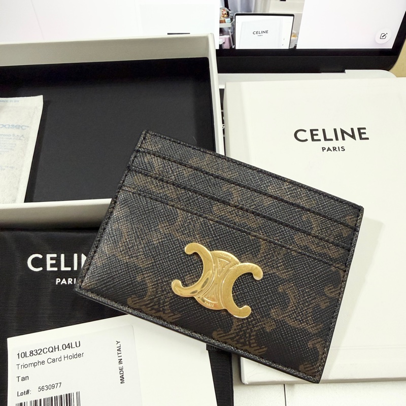 CELINE TRIOMPHE標誌印花卡夾 10L832CQH.04LU-0
