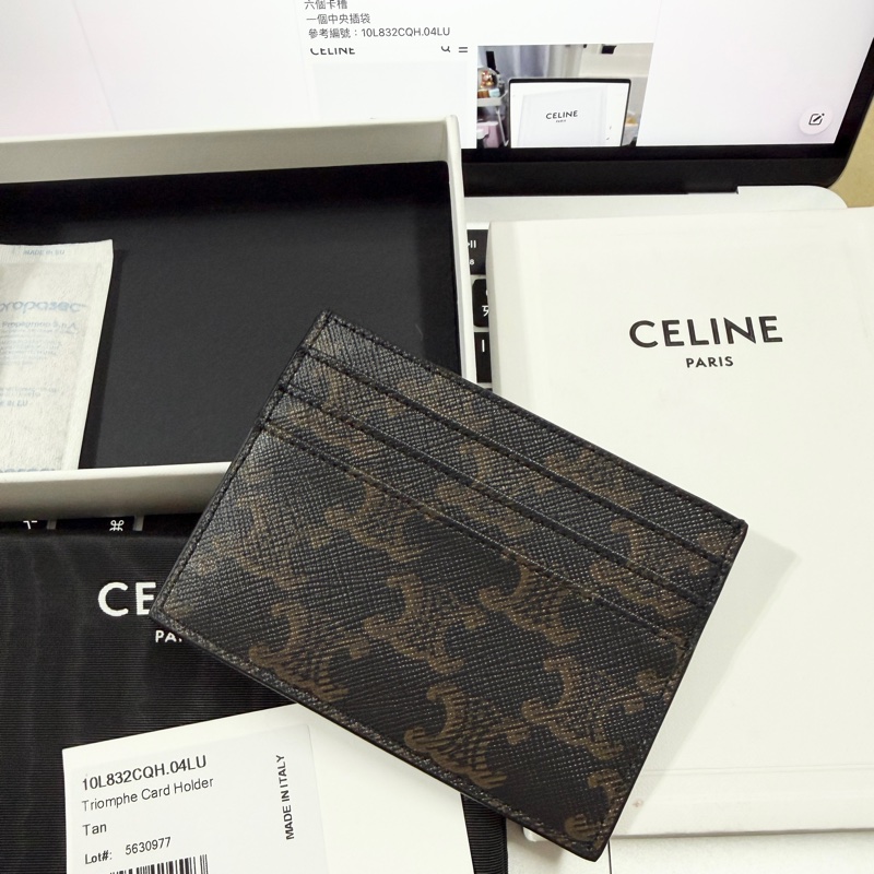 CELINE TRIOMPHE標誌印花卡夾 10L832CQH.04LU-8