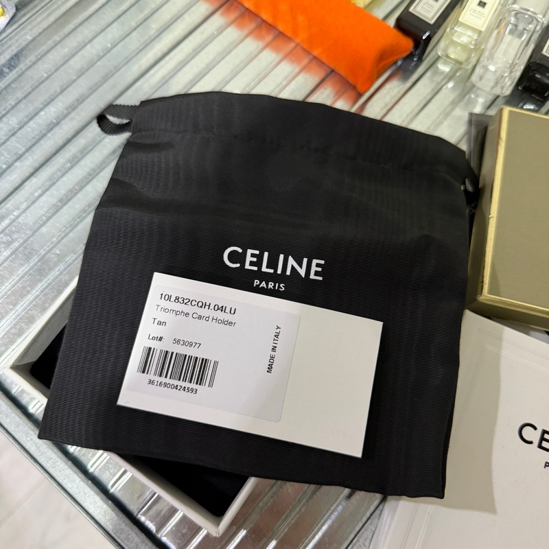 CELINE TRIOMPHE標誌印花卡夾 10L832CQH.04LU-15