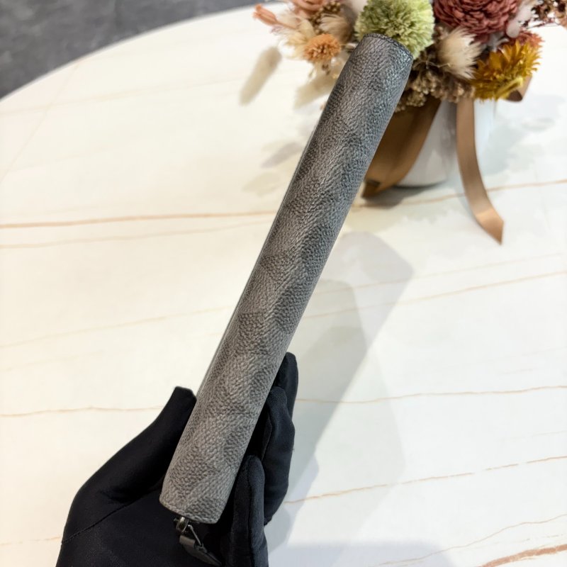 *SHIHNA名牌精品* COACH 灰色老花烙印拉鍊長夾-5