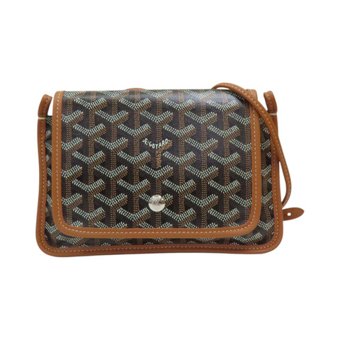 棕色 Goyardine帆布 Plume Pouch 肩背包【GOYARD 高雅德】 PLUMETPMLTY