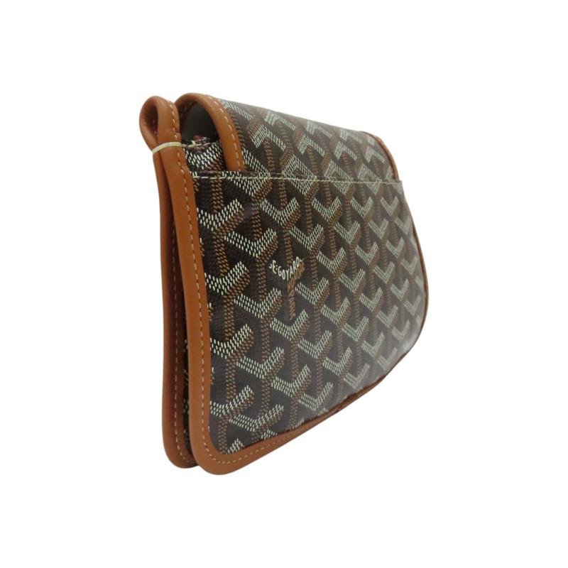 棕色 Goyardine帆布 Plume Pouch 肩背包【GOYARD 高雅德】 PLUMETPMLTY-1