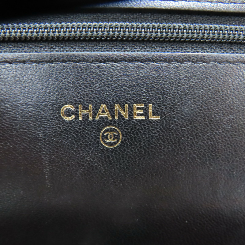 黑色 羊皮 19 WOC 兩用包 金扣【CHANEL 香奈兒】 AP0957-3