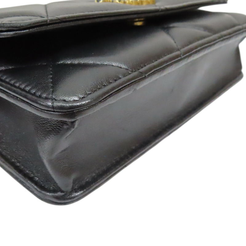 黑色 羊皮 19 WOC 兩用包 金扣【CHANEL 香奈兒】 AP0957-9