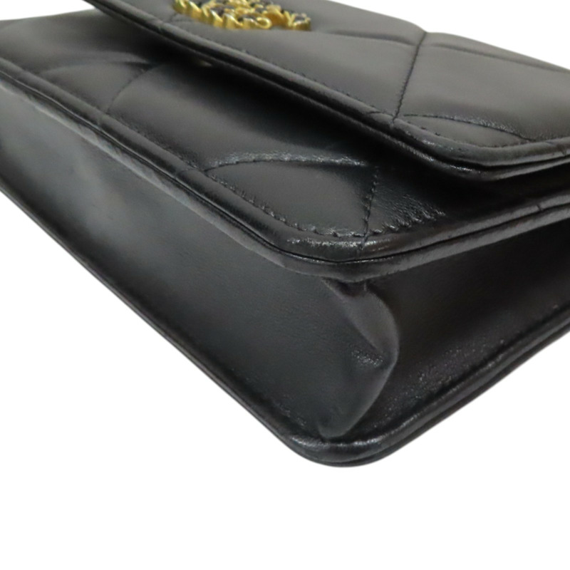 黑色 羊皮 19 WOC 兩用包 金扣【CHANEL 香奈兒】 AP0957-10