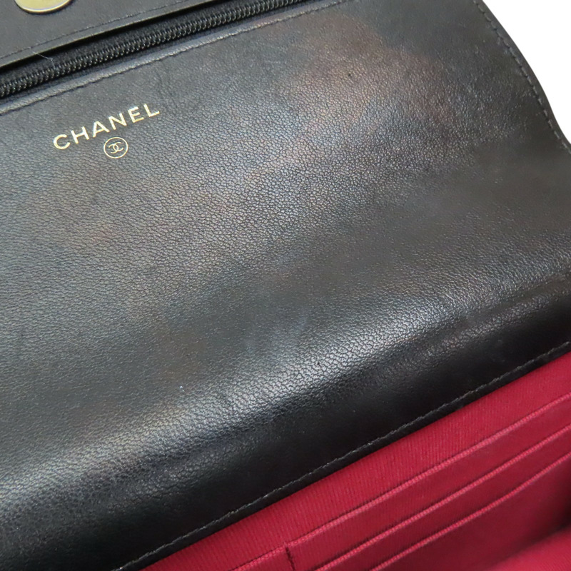 黑色 羊皮 19 WOC 兩用包 金扣【CHANEL 香奈兒】 AP0957-11