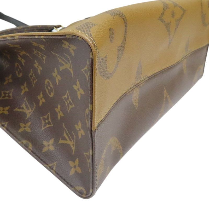 深淺棕色 原花帆布 OnTheGo MM 兩用包【LOUIS VUITTON LV 路易威登】 M45321-7