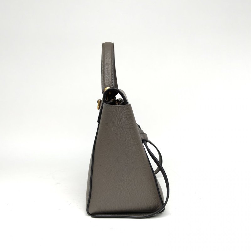 CELINE Belt鯰魚包Micro24深灰牛皮肩背包-3