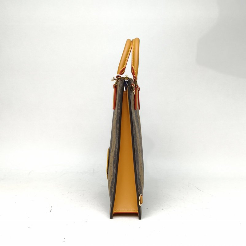 LOUIS VUITTON 老花PVC金扣晶片Nigo聯名SacPlat托特包琴譜包肩背包-1