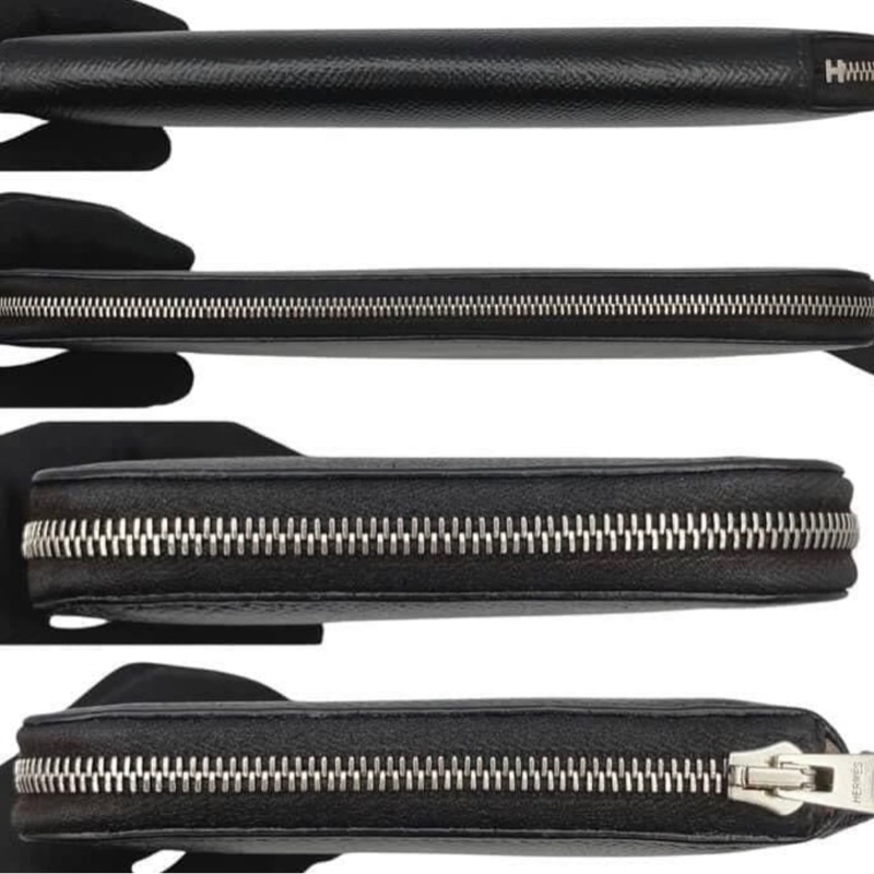 愛馬仕 Hermes Azap 長款絲綢圓形拉鍊長皮夾-2