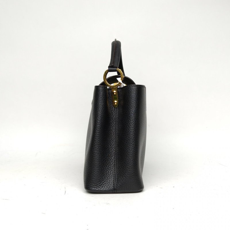 LOUIS VUITTON Capucines小號31.5黑色牛皮金扣2016肩背包-3