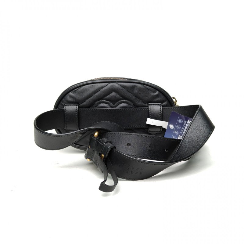 GUCCI GGMarmont腰包黑色牛皮肩背包-2