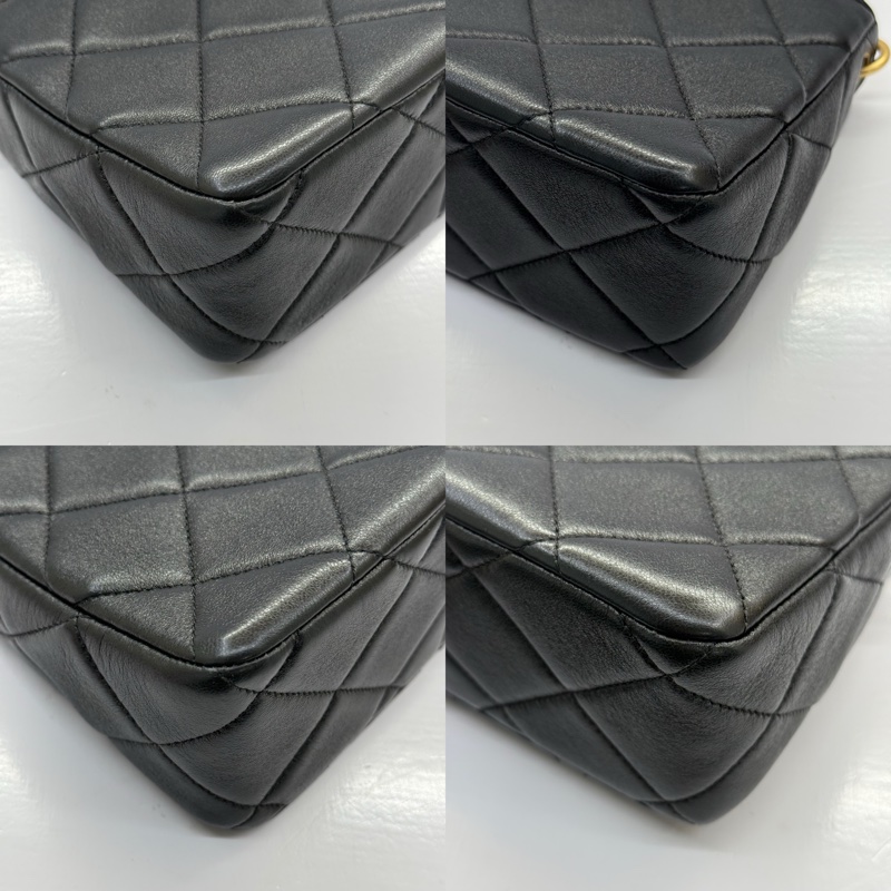 CHANEL 香奈兒 黑色羊皮金鍊珍珠肩背包 AS4859 PEARL CRUSH HOBO-4