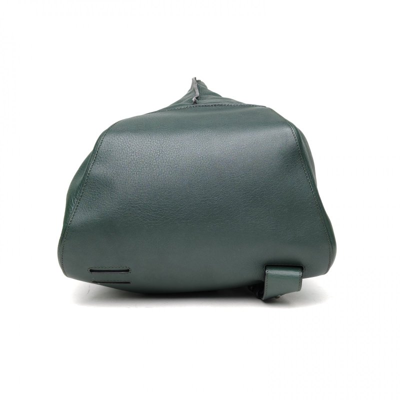 LOEWE 墨綠色牛皮Anton胸包馬書包斜挎包肩背包-4