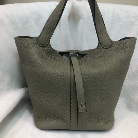 Hermes Picotin 22鼠尾草綠 U Stamp TC XC389