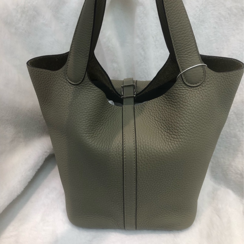Hermes Picotin 22鼠尾草綠 U Stamp TC XC389-1