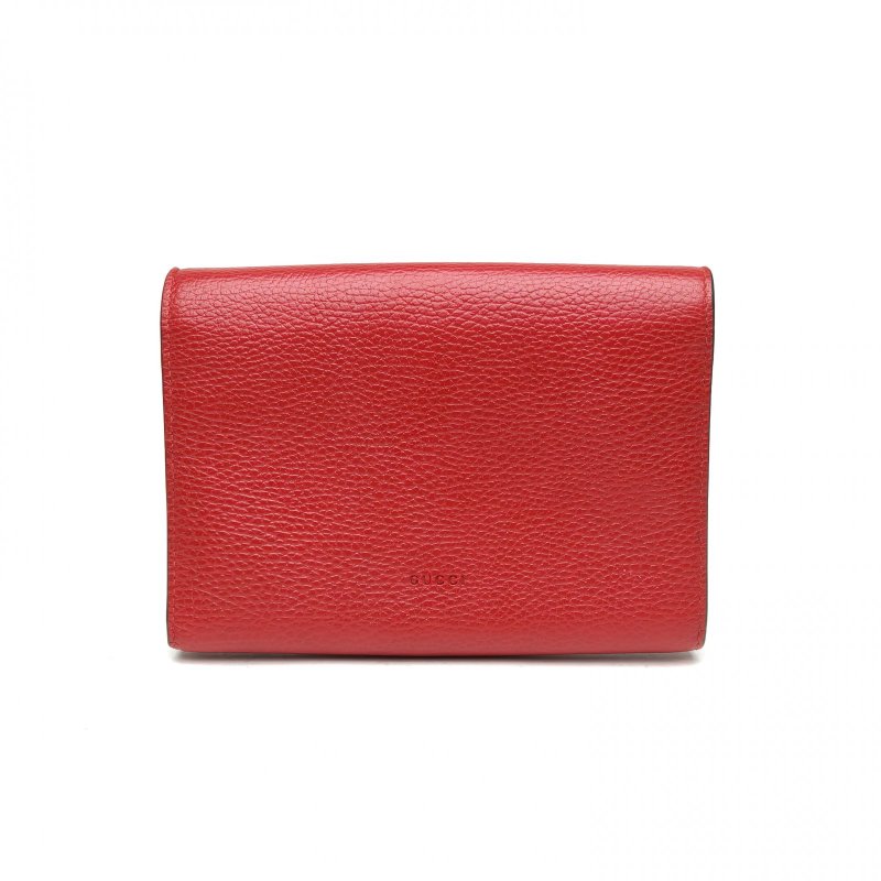 GUCCI Dionysus酒神Woc紅色牛皮鑽扣肩背包-2