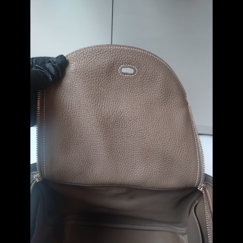 Hermes 銀釦象灰皮革Lindy 30-26