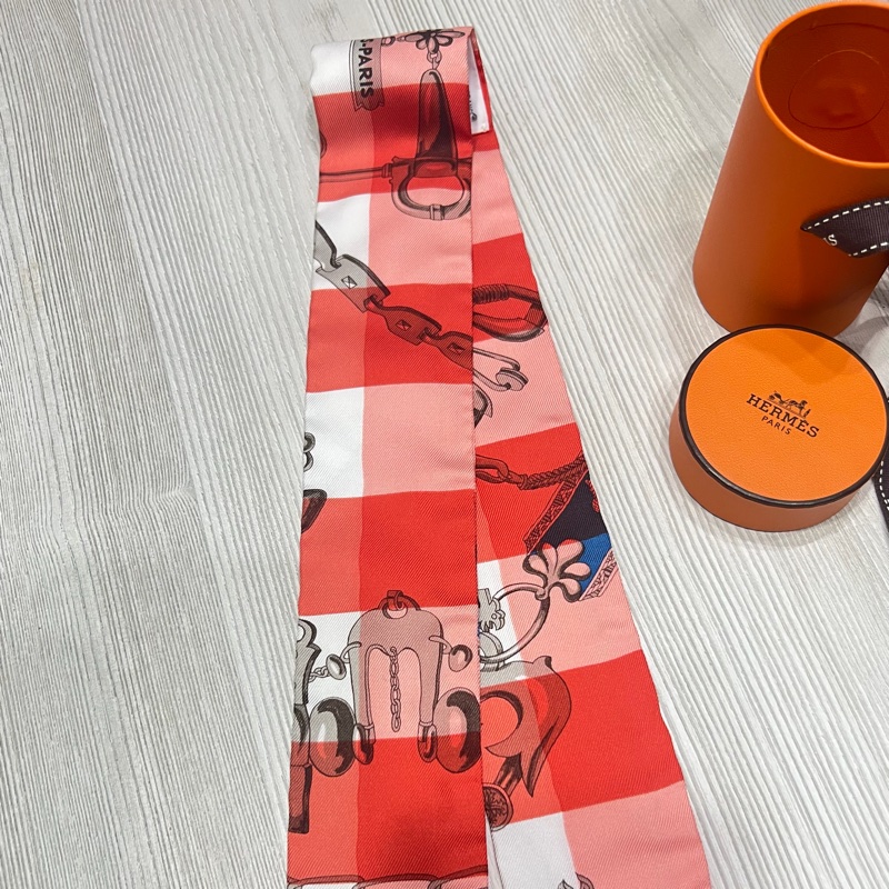 Hermes twilly 絲巾/綁包包絲巾-0