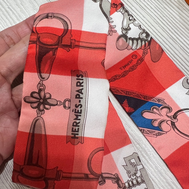 Hermes twilly 絲巾/綁包包絲巾-4
