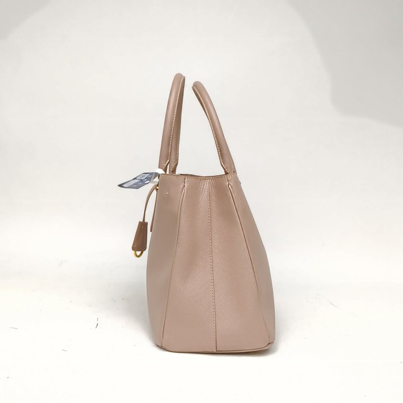 PRADA 殺手包大號灰粉色牛皮肩背包-1