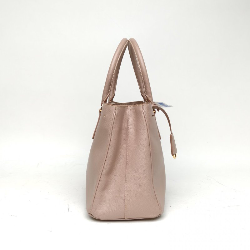 PRADA 殺手包大號灰粉色牛皮肩背包-3