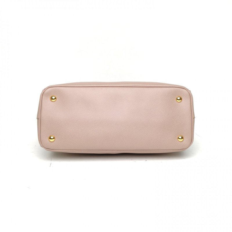 PRADA 殺手包大號灰粉色牛皮肩背包-4