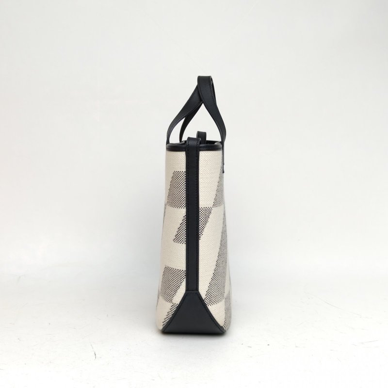 HERMES Cabas2789黑色Swift皮/帆布U刻肩背包-3