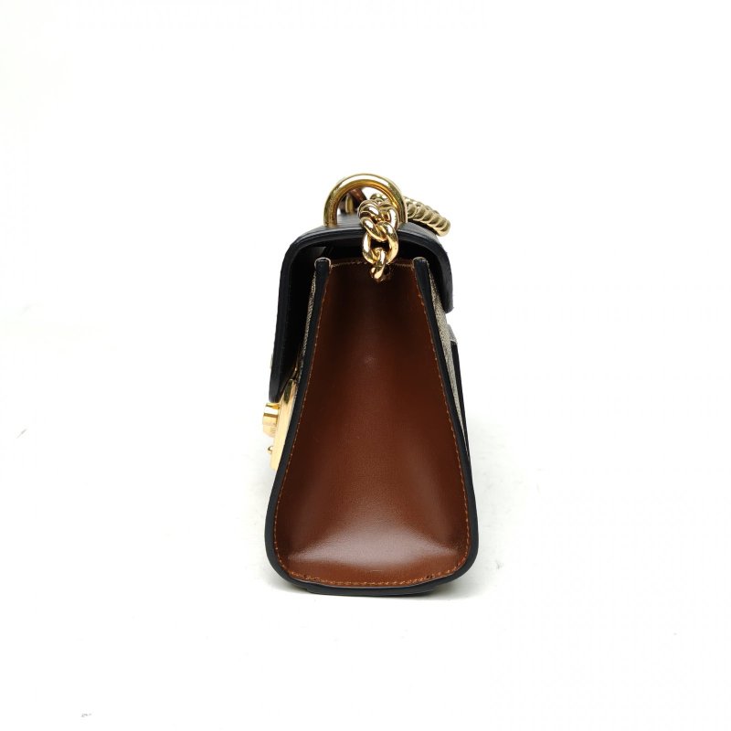 GUCCI Padlock鎖頭包盒子包小號20.5老花PVC金扣肩背包-1