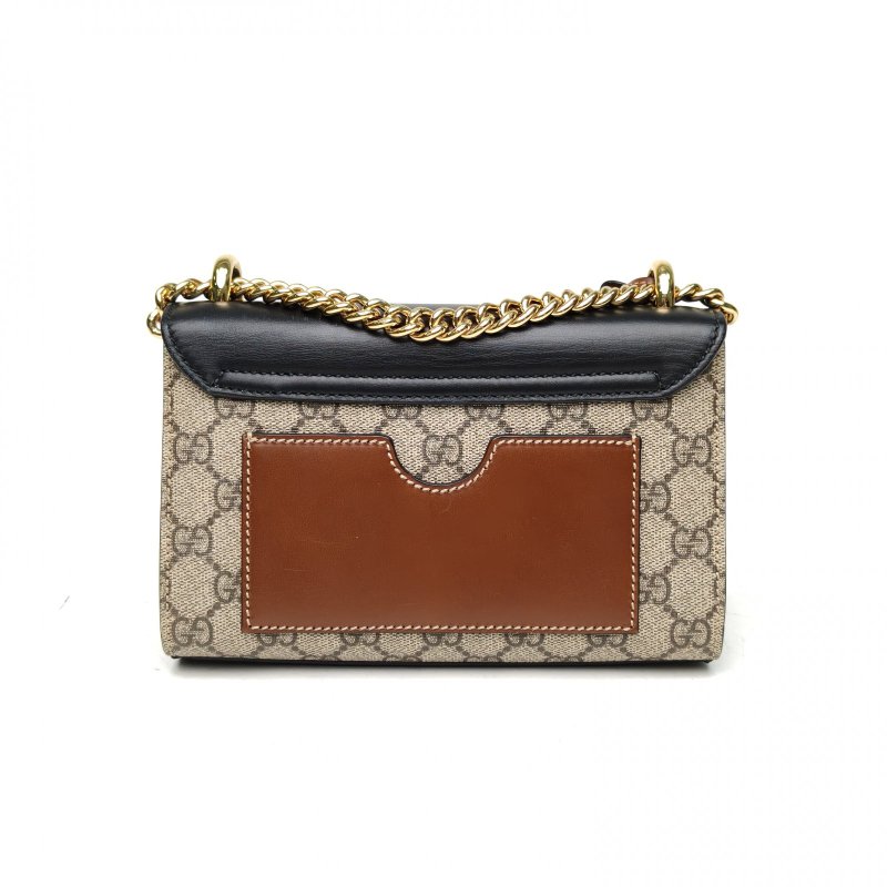 GUCCI Padlock鎖頭包盒子包小號20.5老花PVC金扣肩背包-2