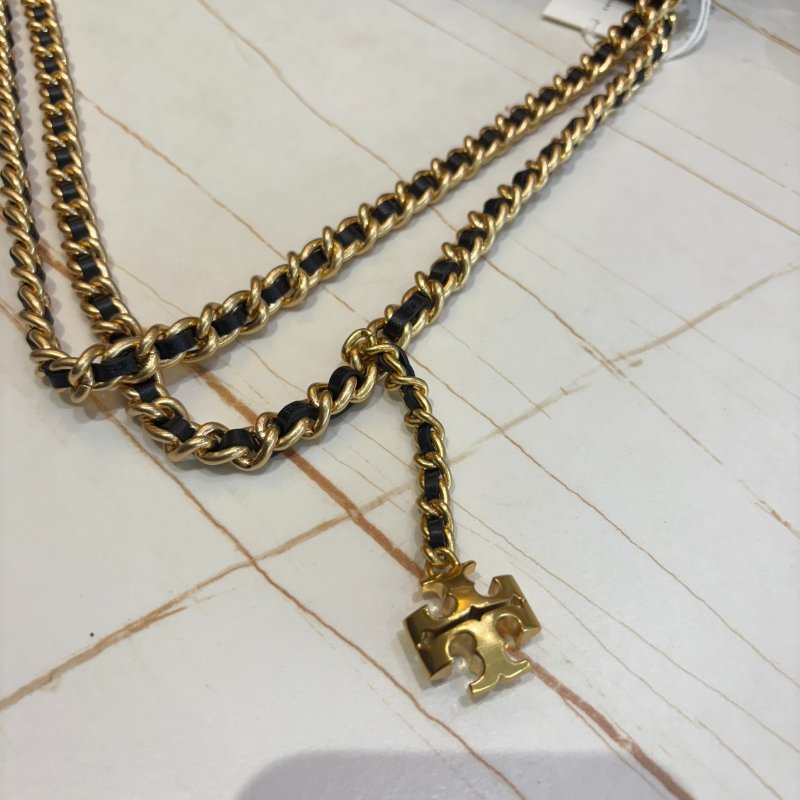 *SHIHNA名牌精品* TORY BURCH 菱格雙鍊帶小牛皮束口肩背包-7