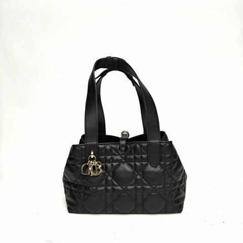 DIOR Toujours手提單肩包小號黑色牛皮淺金扣2024肩背包