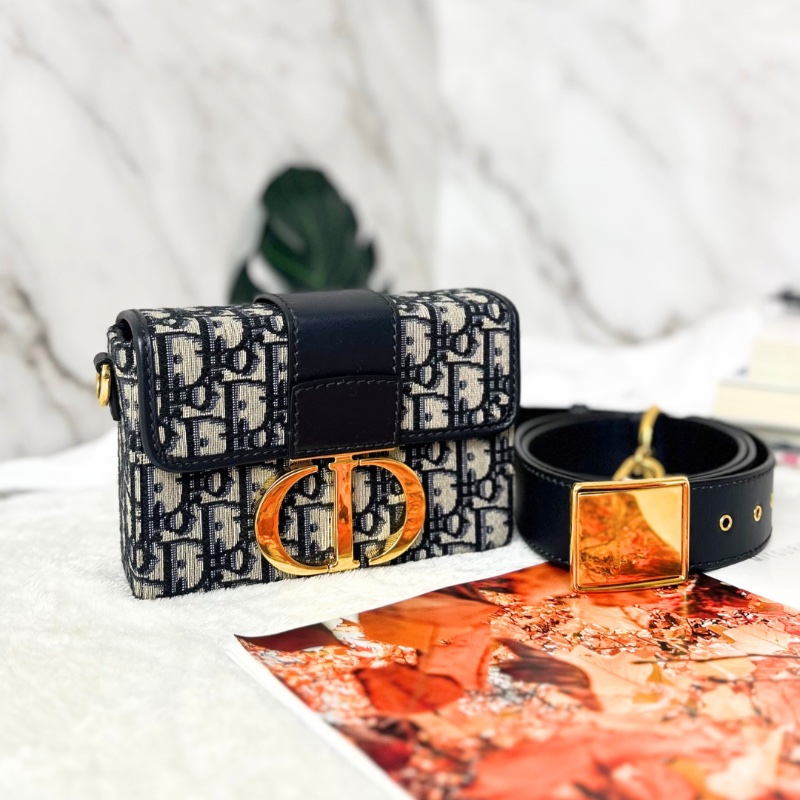 Christian Dior mini Box 藍原花蒙田 30 肩背包-0