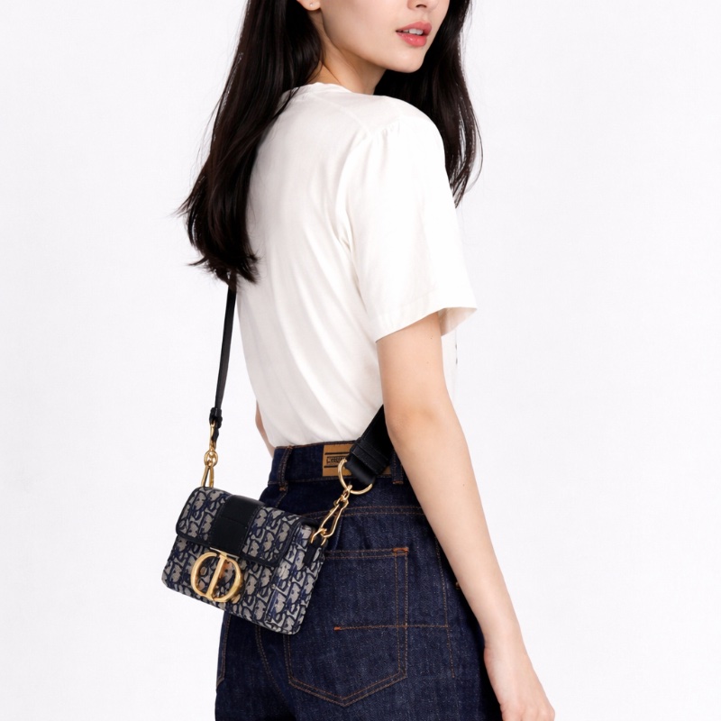 Christian Dior mini Box 藍原花蒙田 30 肩背包-1