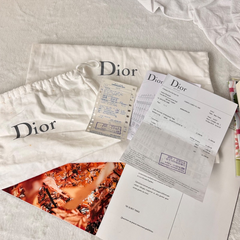 Christian Dior mini Box 藍原花蒙田 30 肩背包-6