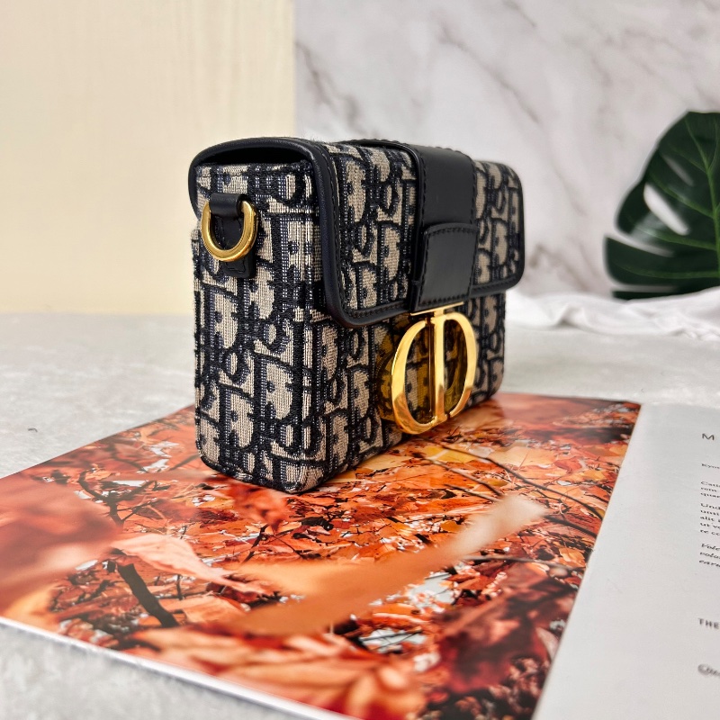 Christian Dior mini Box 藍原花蒙田 30 肩背包-8