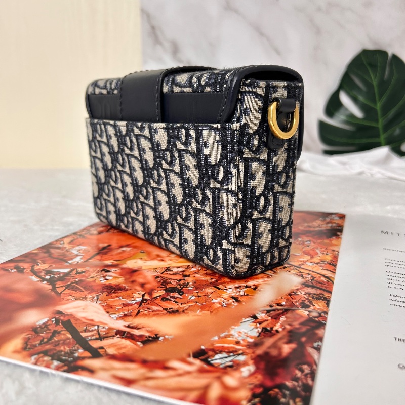 Christian Dior mini Box 藍原花蒙田 30 肩背包-9