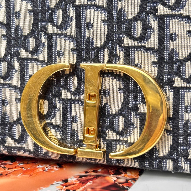 Christian Dior mini Box 藍原花蒙田 30 肩背包-20
