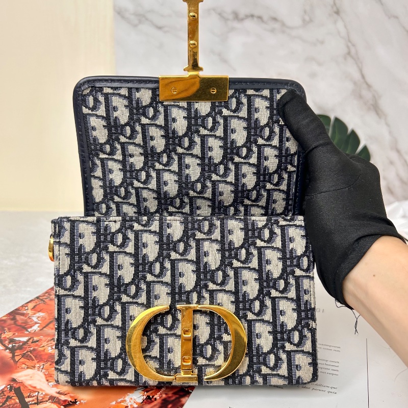 Christian Dior mini Box 藍原花蒙田 30 肩背包-22