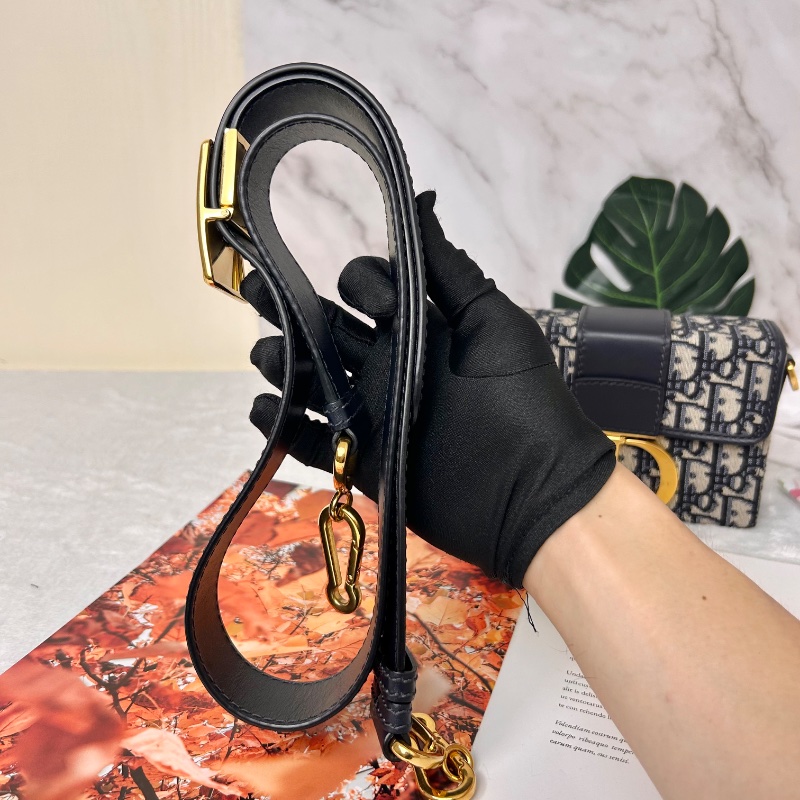 Christian Dior mini Box 藍原花蒙田 30 肩背包-29