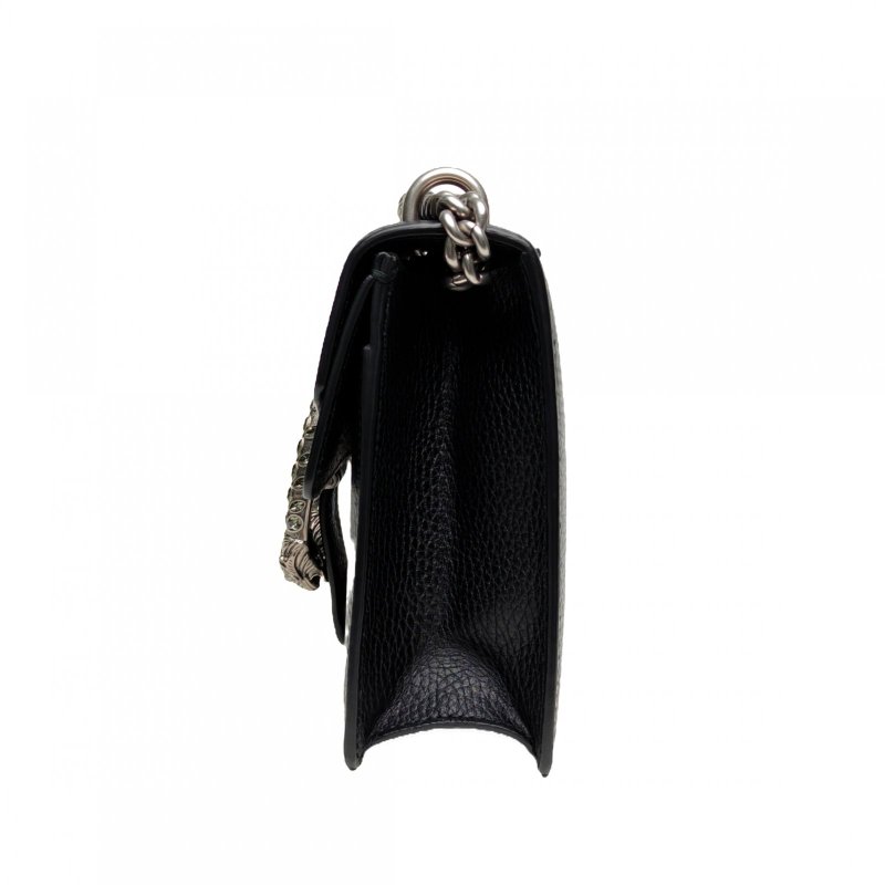 GUCCI Dionysus酒神Mini20黑色牛皮鑽扣肩背包-3