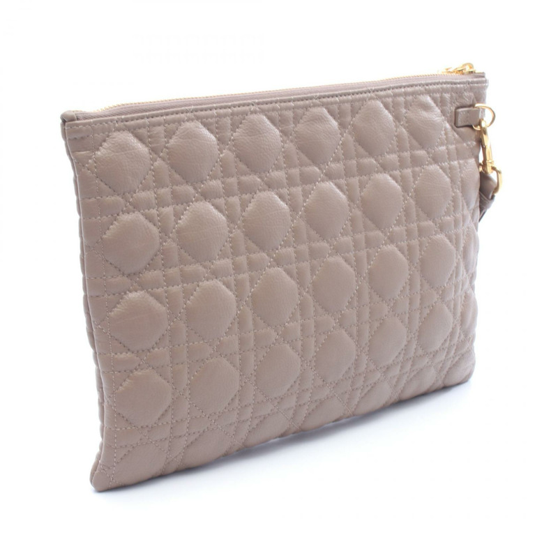 Dior CARO Daily Pouch 中型手拿包 S5086UWHC-M41G 皮革 米色 二手 女士-1