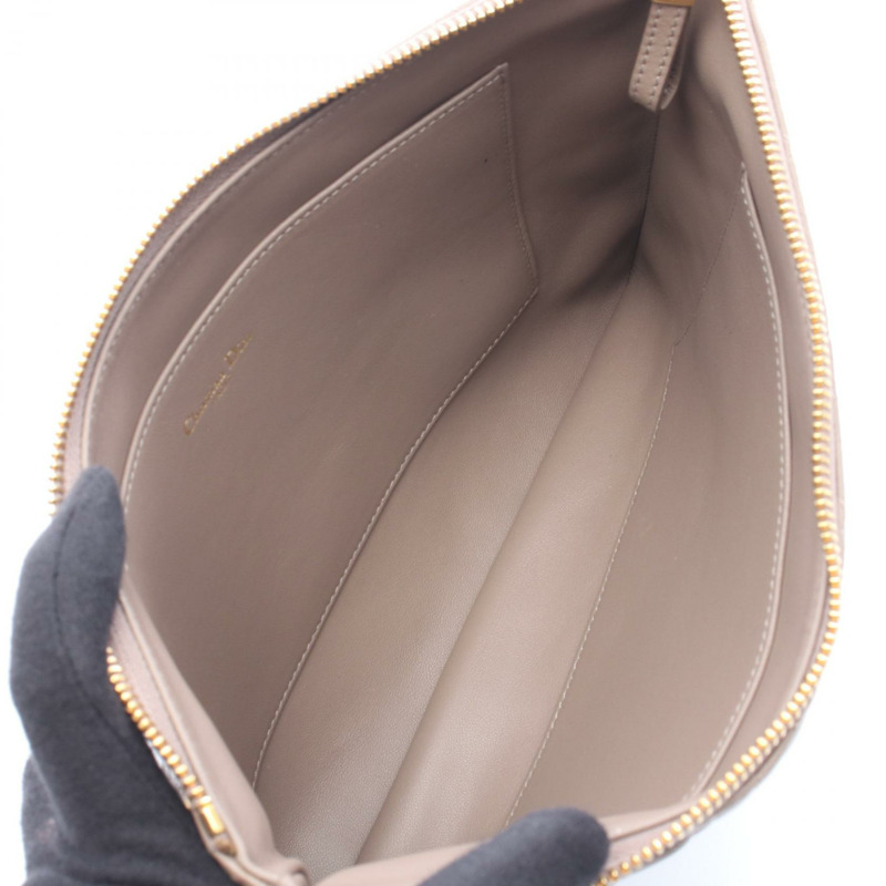 Dior CARO Daily Pouch 中型手拿包 S5086UWHC-M41G 皮革 米色 二手 女士-2