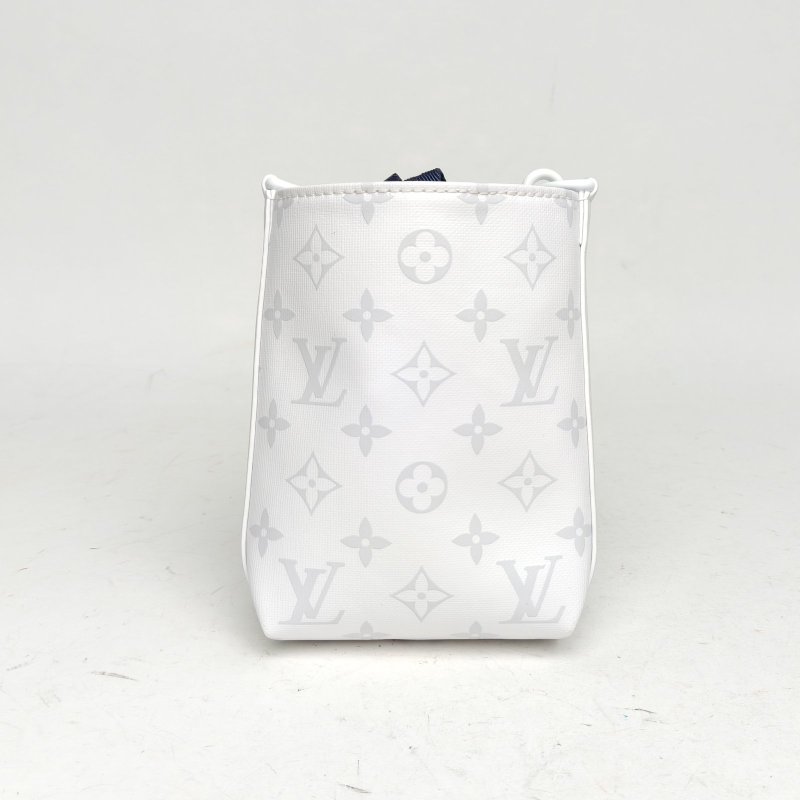 LOUIS VUITTON 拼色PVC白扣晶片NBA美洲杯聯名斜挎包肩背包-2