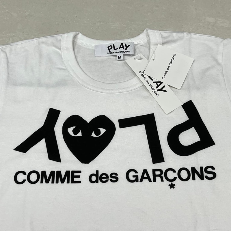 COMME des GARCONS PLAY川久保玲愛心logo短袖T恤（M號）-1