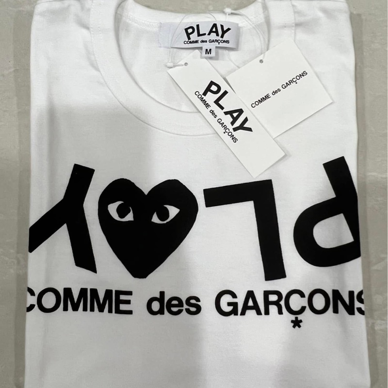 COMME des GARCONS PLAY川久保玲愛心logo短袖T恤（M號）-5