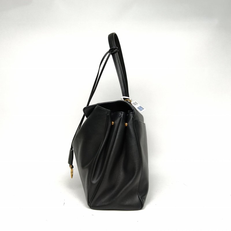 BALENCIAGA Rodeo大號40黑色牛皮金扣肩背包-1